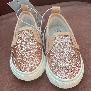 Cat & Jack Kids Glitter Slip-On Sneakers - Rose